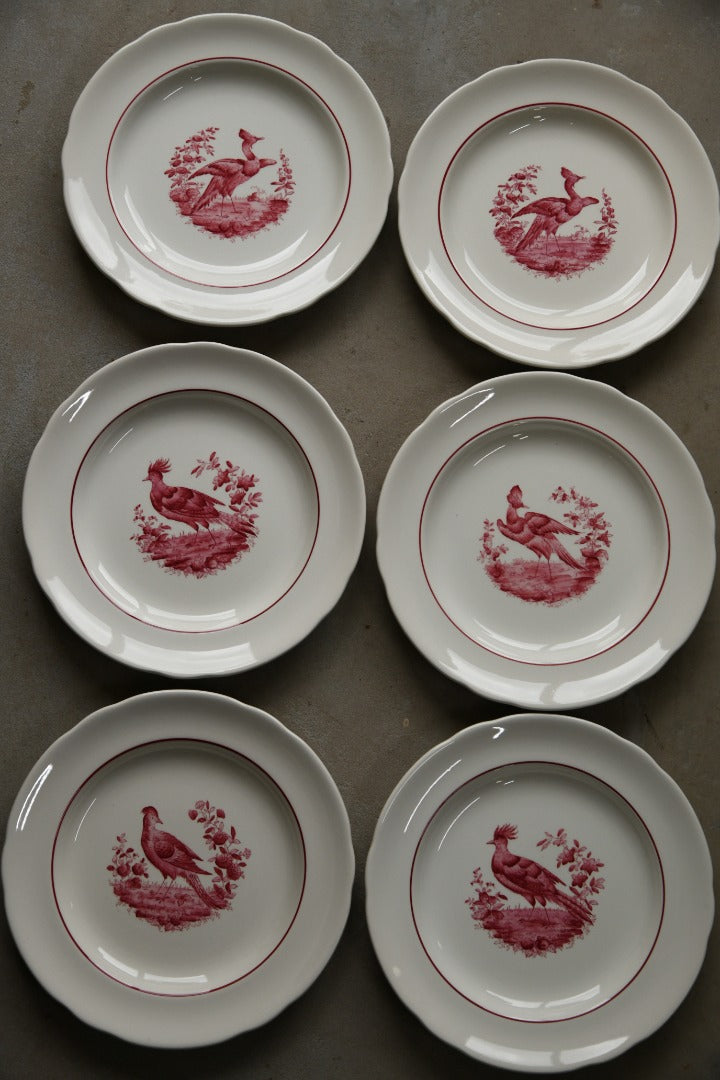 6 Copeland Spode Red Pheasant Breakfast Plates