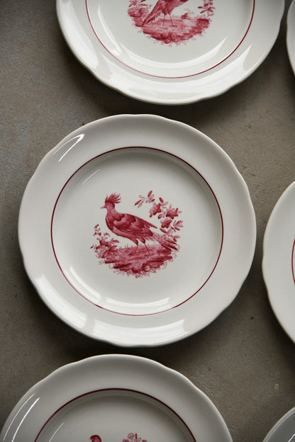 6 Copeland Spode Red Pheasant Breakfast Plates