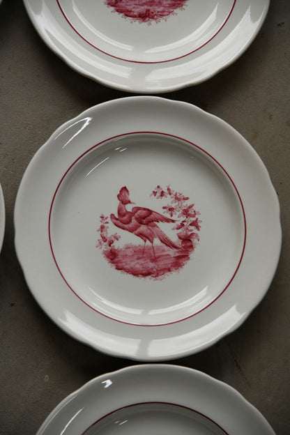 6 Copeland Spode Red Pheasant Breakfast Plates