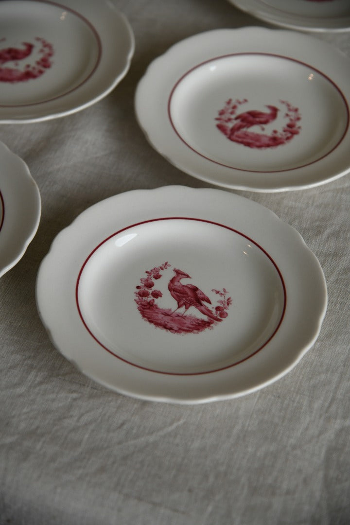 6 x Copeland Spode Red Pheasant Side Plates