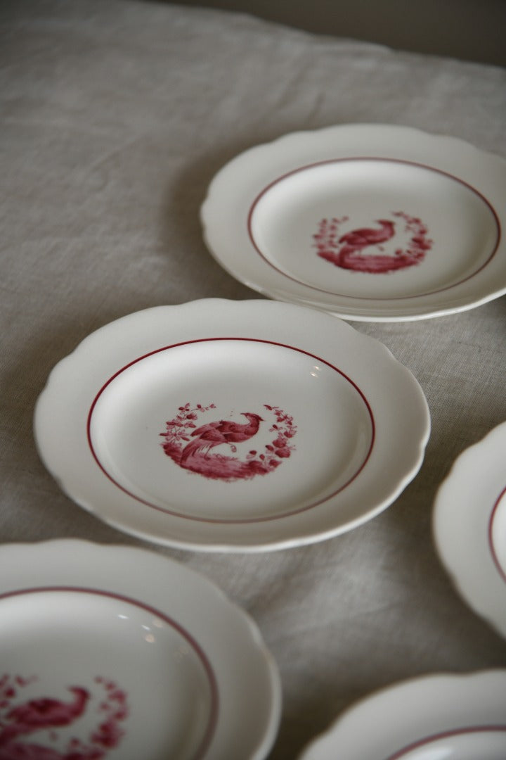 6 x Copeland Spode Red Pheasant Side Plates