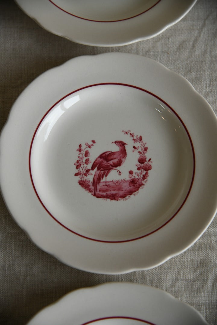 6 x Copeland Spode Red Pheasant Side Plates