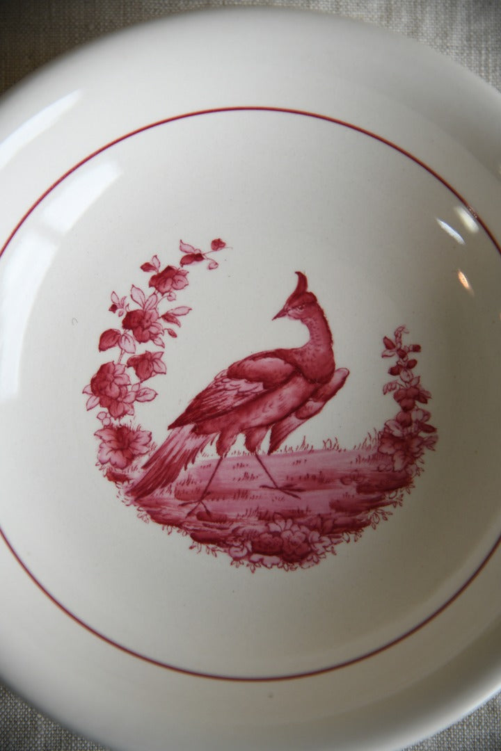 6 x Copeland Spode Red Pheasant Soup Bowls