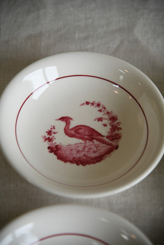 6 x Copeland Spode Red Pheasant Soup Bowls