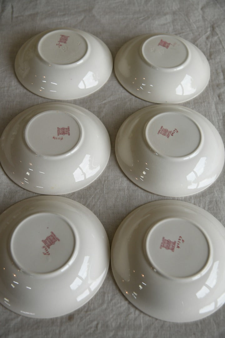 6 x Copeland Spode Red Pheasant Soup Bowls