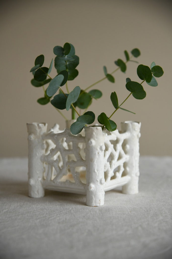 Antique Faux Bois Posy Vase