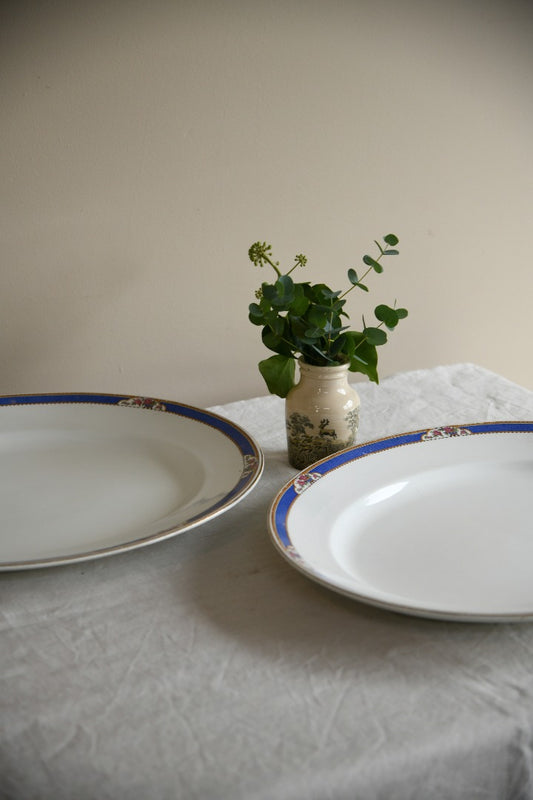 Pair Imperial Porcelain Oval Meat Plate