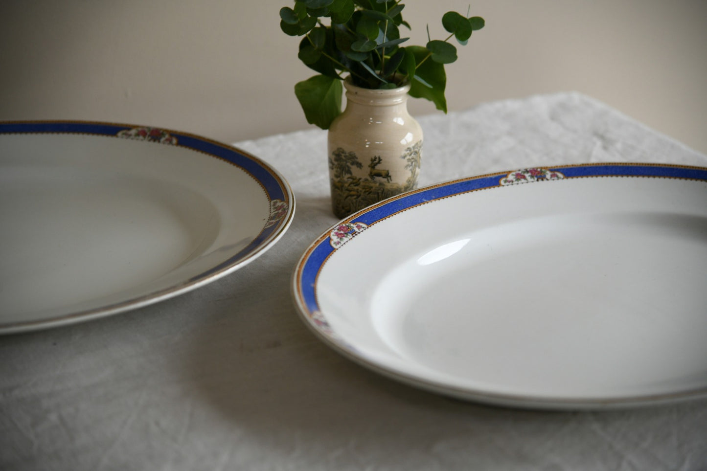 Pair Imperial Porcelain Oval Meat Plate