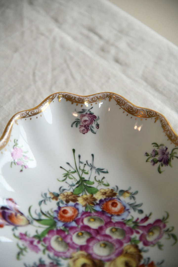 Dresden Floral Porcelain Dish