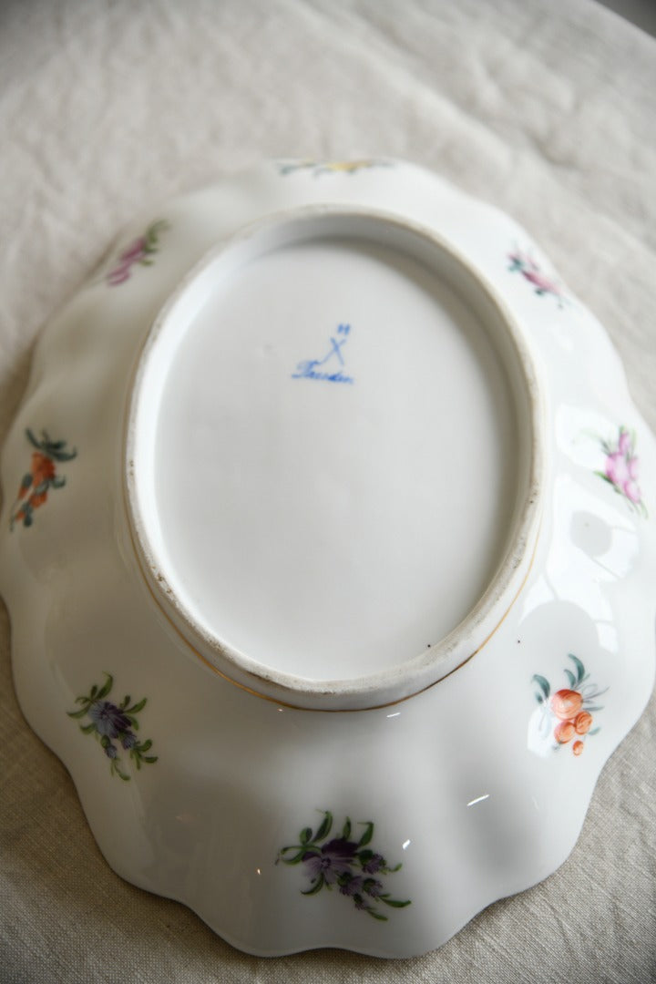 Dresden Floral Porcelain Dish