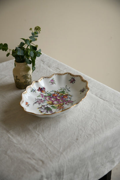 Dresden Floral Porcelain Dish