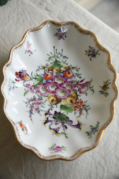 Dresden Floral Porcelain Dish