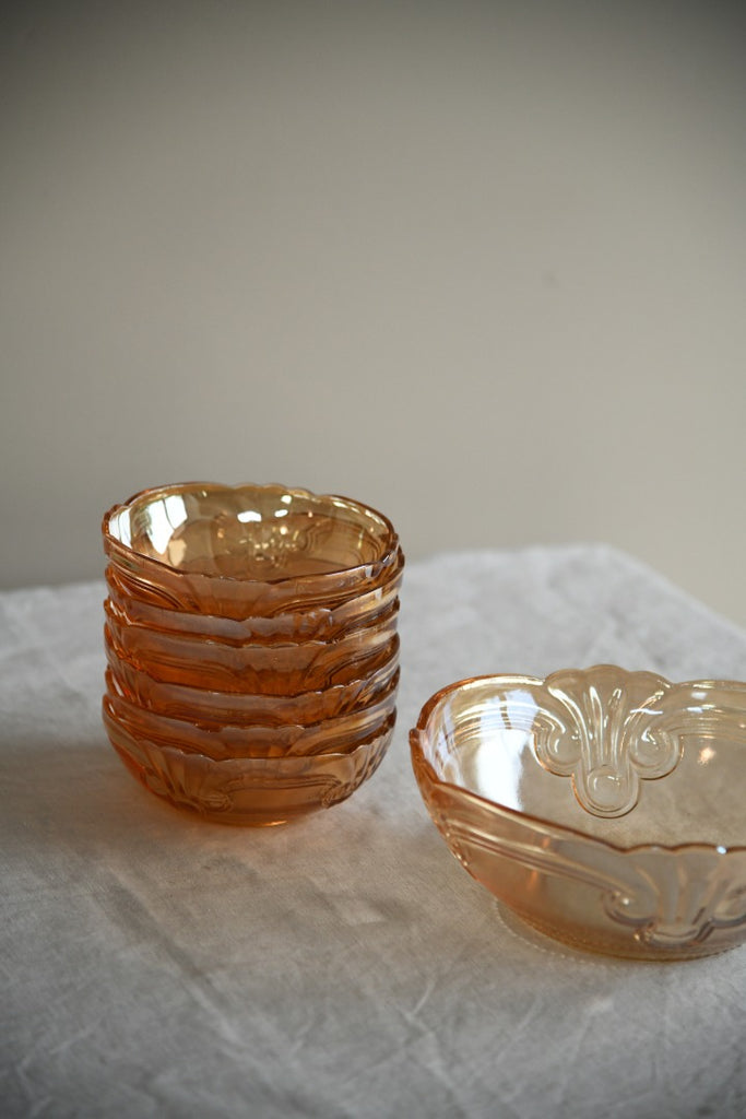 Amber Glass Dessert Set