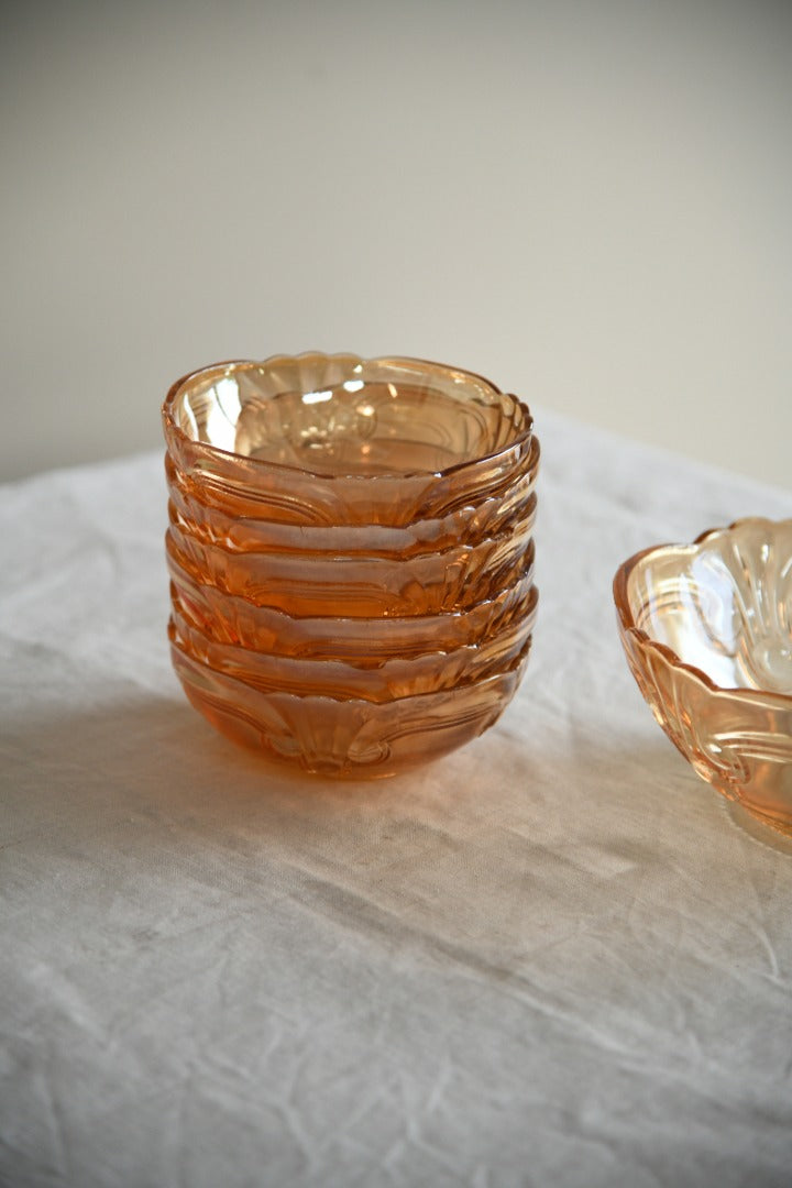 Amber Glass Dessert Set