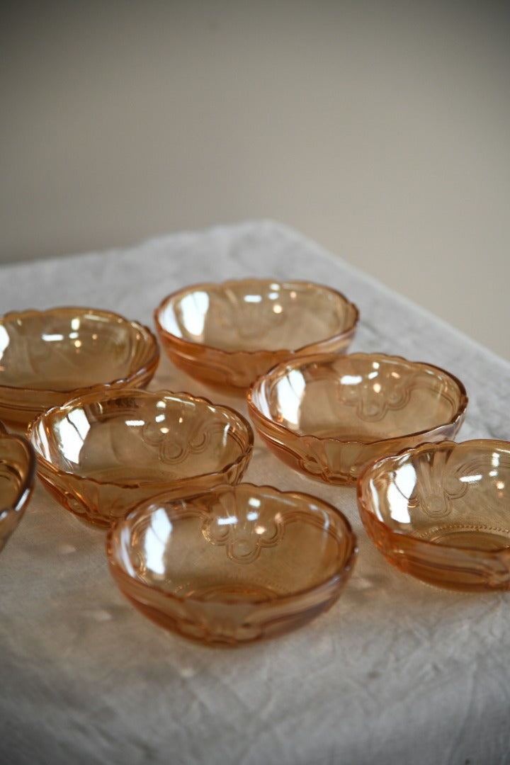 Amber Glass Dessert Set