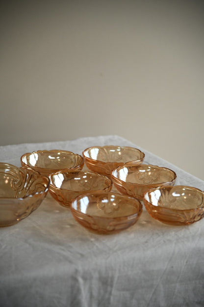 Amber Glass Dessert Set