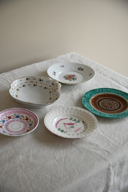 Assorted Antique Bowls & Plates