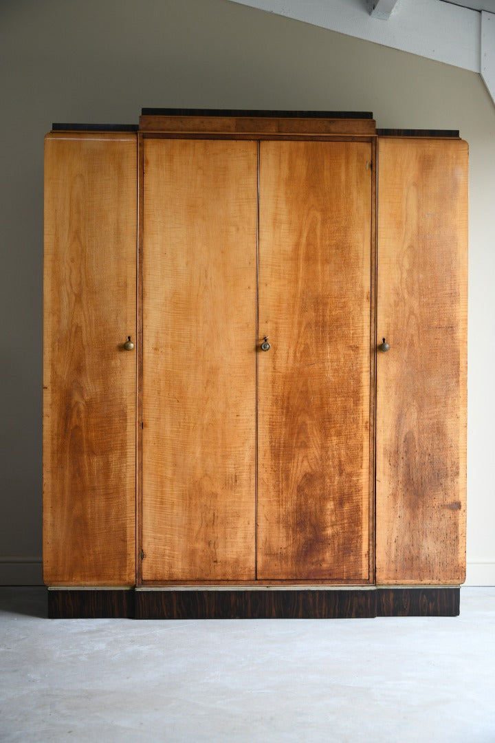 Art Deco Triple Wardrobe