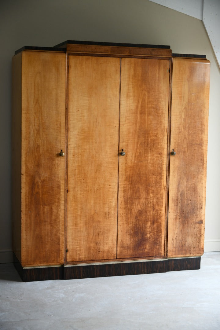 Art Deco Triple Wardrobe