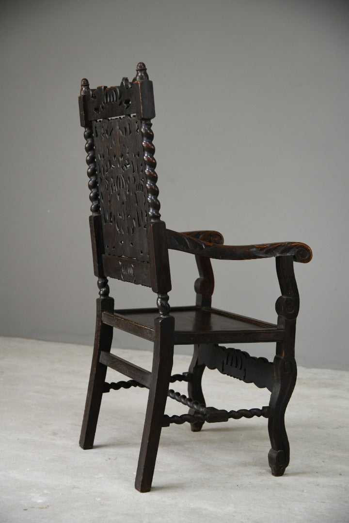 Carolean Style Oak Chair