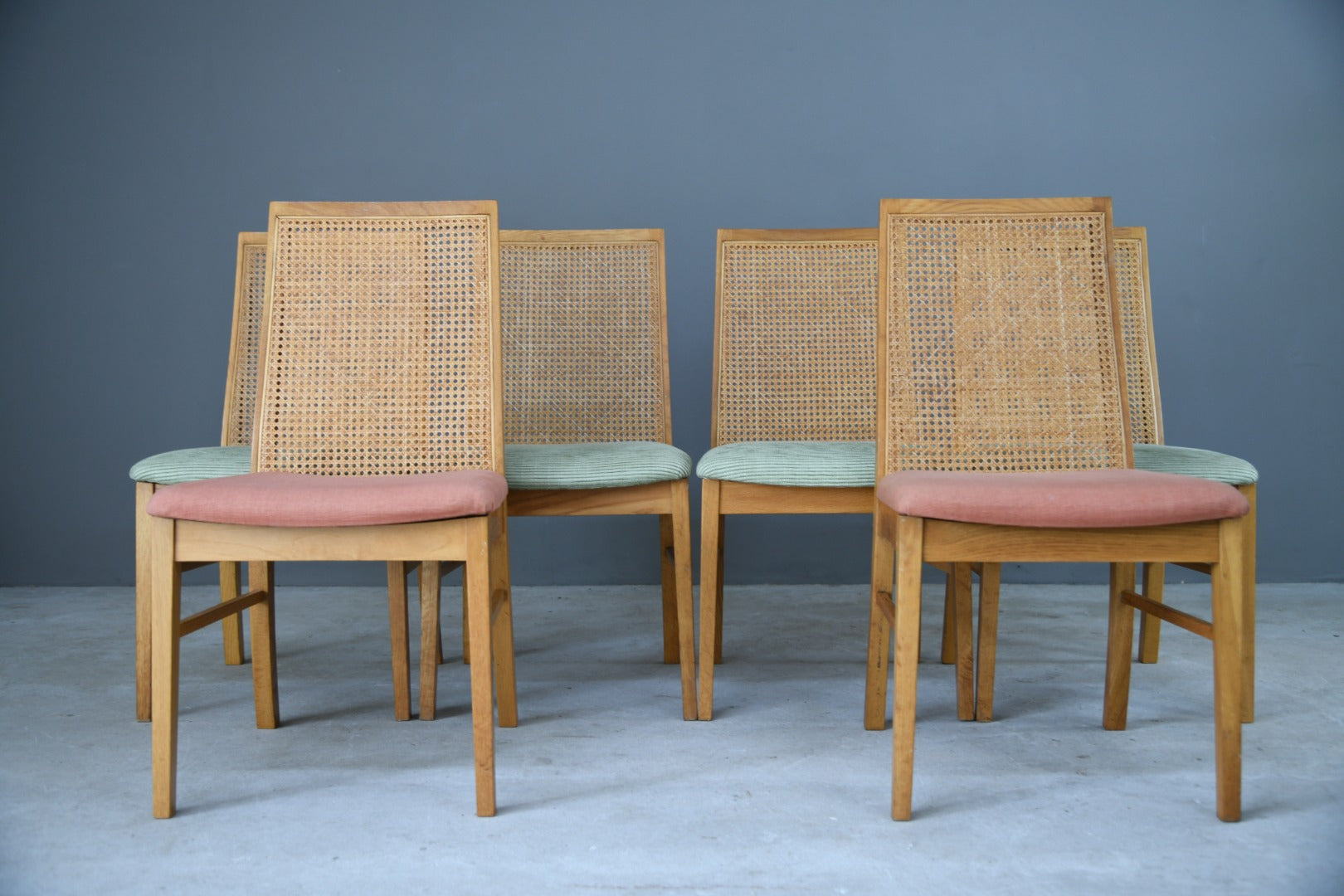 Set 6 Cane Dining Chairs