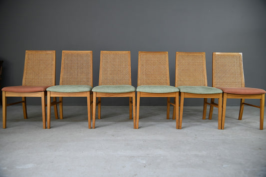Set 6 Cane Dining Chairs