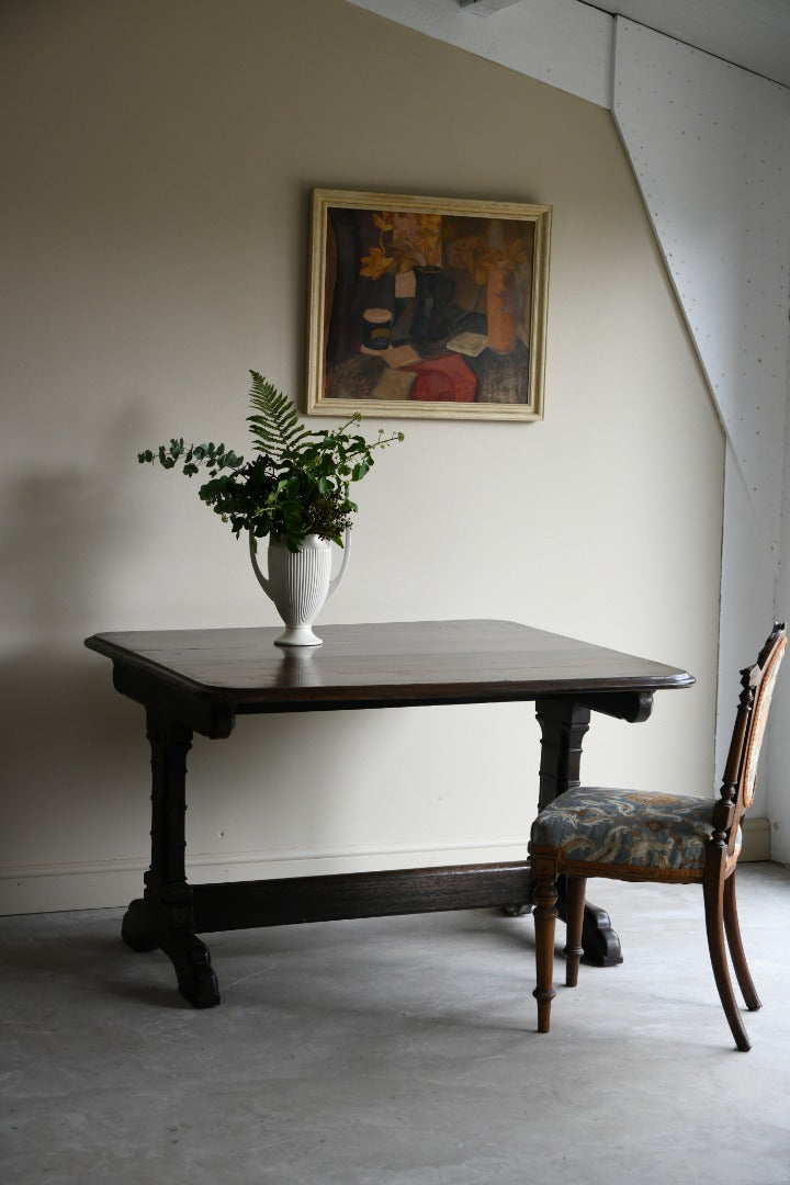 Antique Gothic Style Dining Table