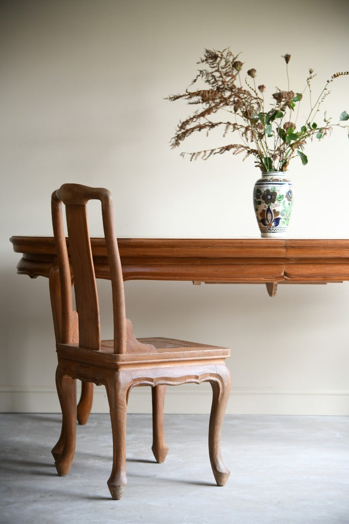 Large Chinese Teak Extending Dining Table