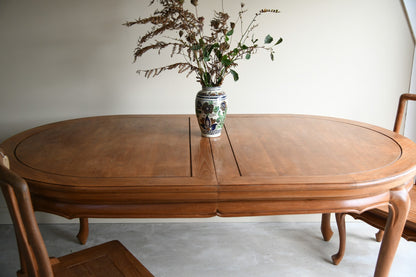 Large Chinese Teak Extending Dining Table