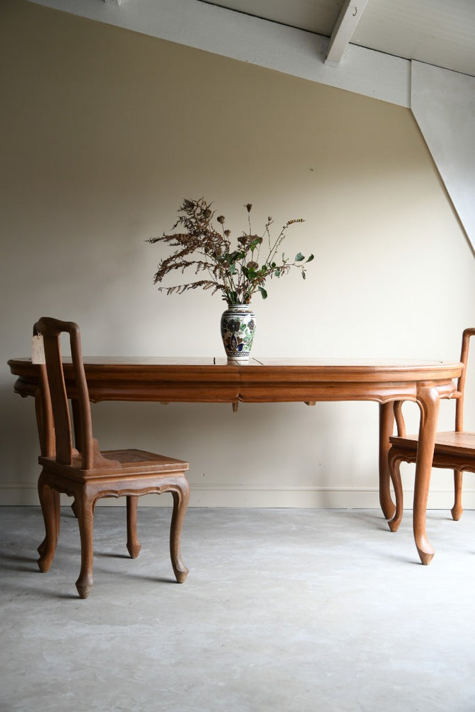 Large Chinese Teak Extending Dining Table