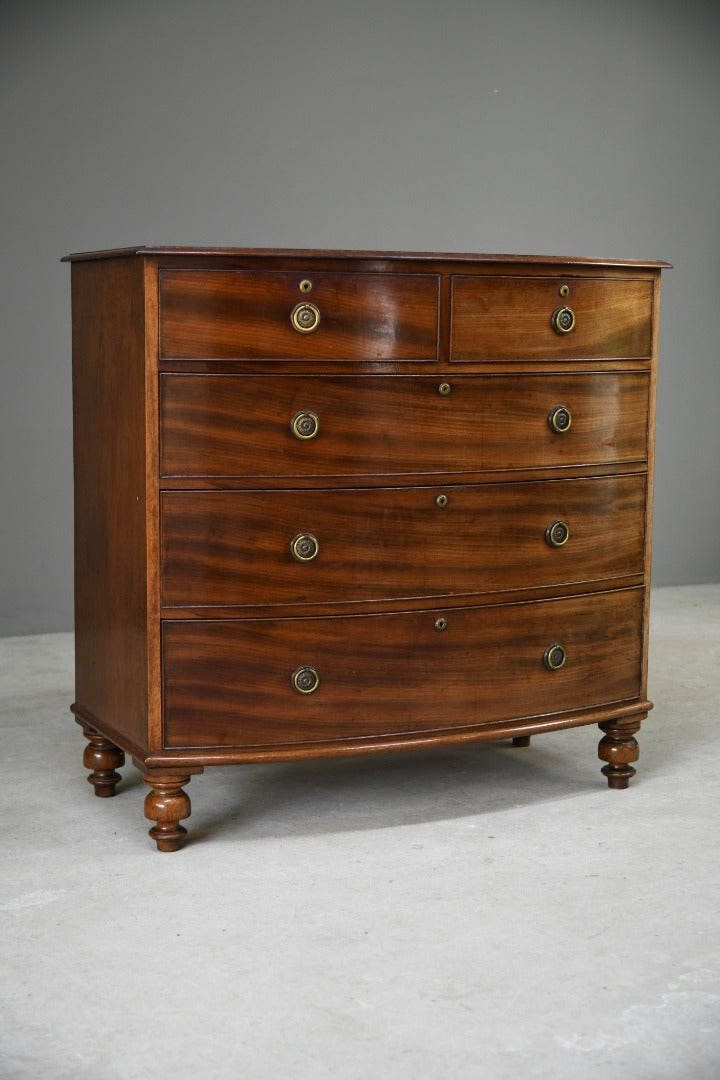 Victorian Mahogany Bow Front Chest