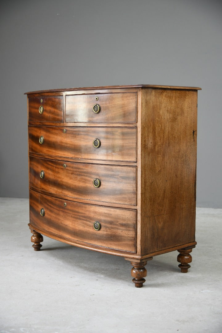 Victorian Mahogany Bow Front Chest