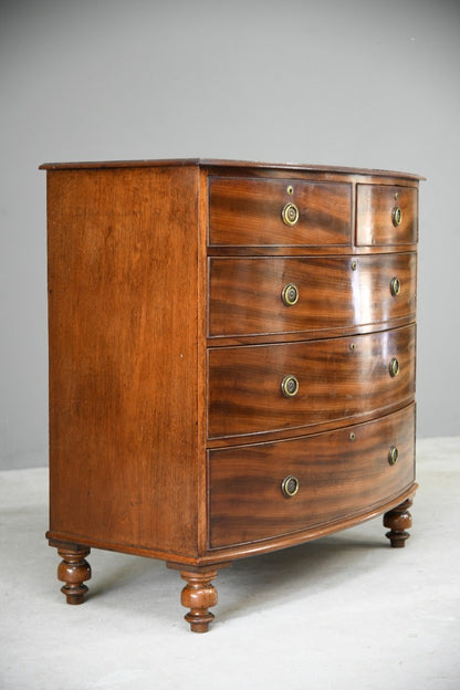 Victorian Mahogany Bow Front Chest