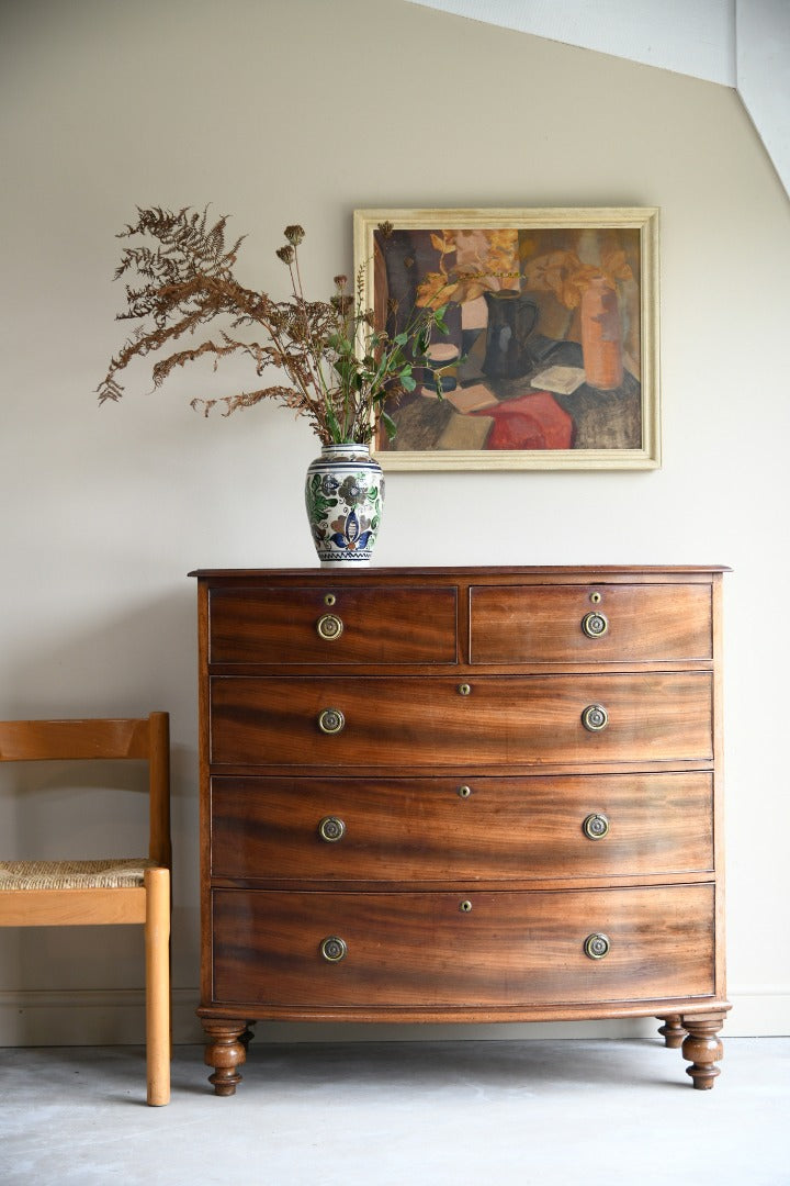 Victorian Mahogany Bow Front Chest