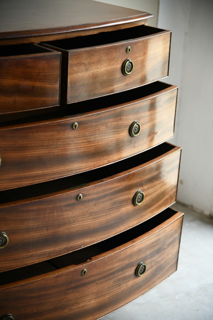 Victorian Mahogany Bow Front Chest