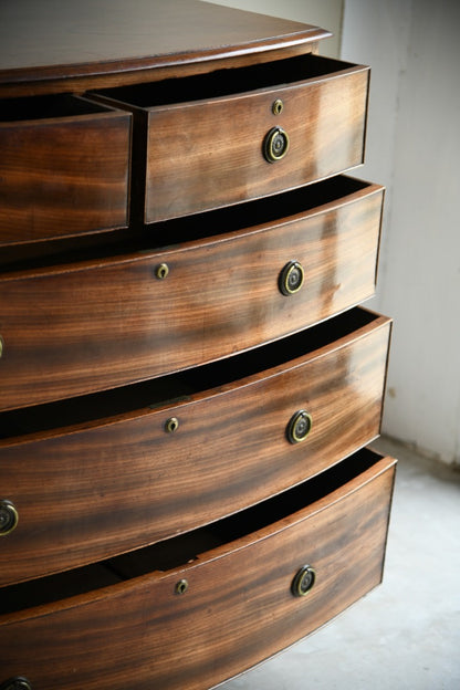 Victorian Mahogany Bow Front Chest