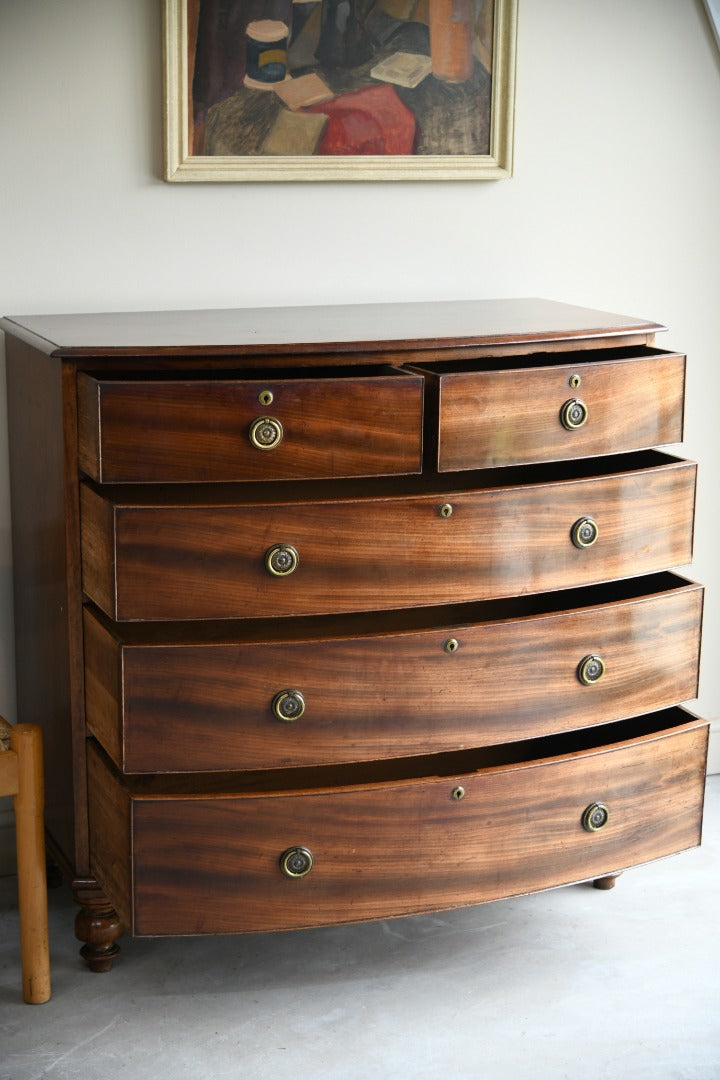 Victorian Mahogany Bow Front Chest