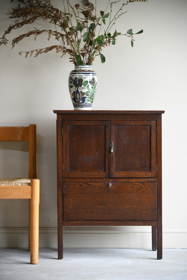 Vintage Oak Hall Cupboard