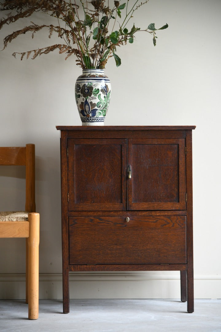 Vintage Oak Hall Cupboard