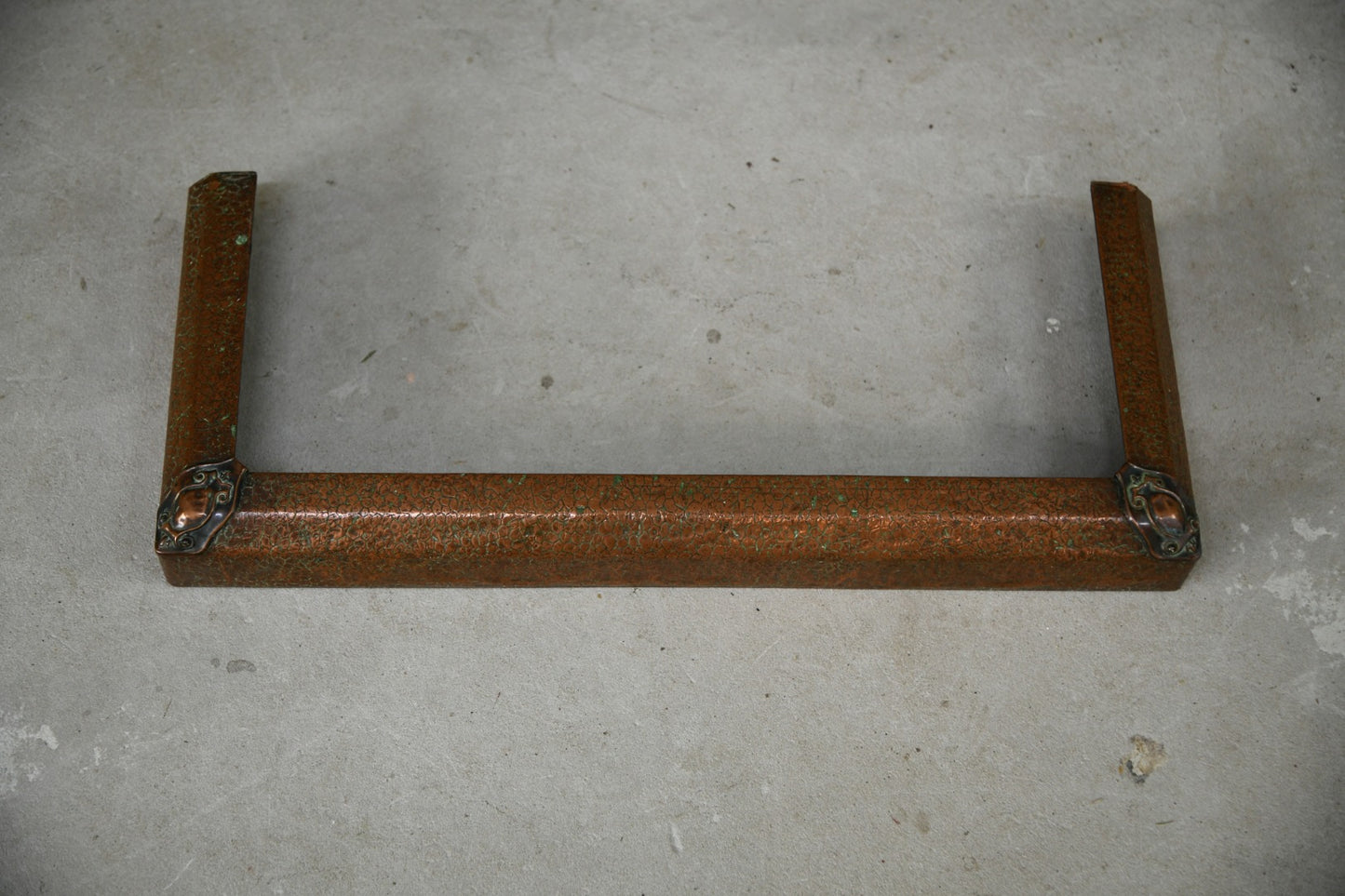 Small Vintage Copper Fire Kerb