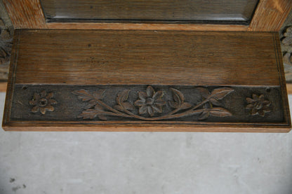 Victorian Carved Oak Hall Mirror