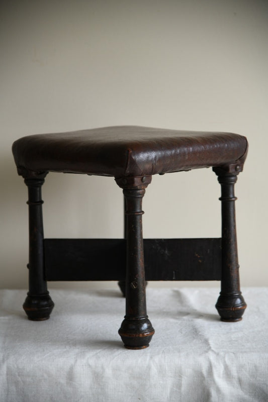 Early 20th Century Oak Frame Stool