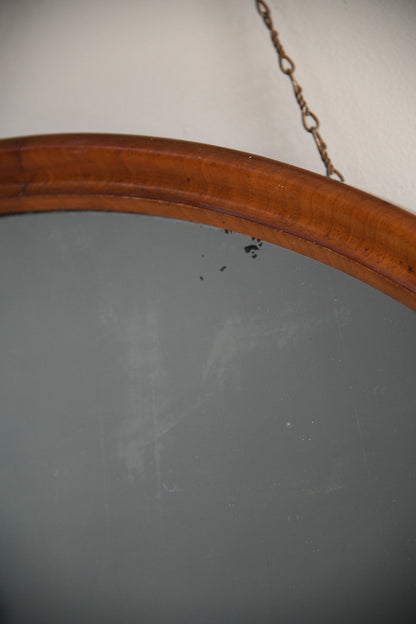 Mahogany Oval Wall Mirror