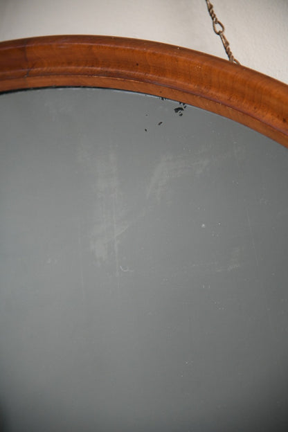 Mahogany Oval Wall Mirror