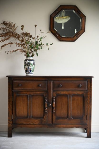 Octagonal Oak Mirror