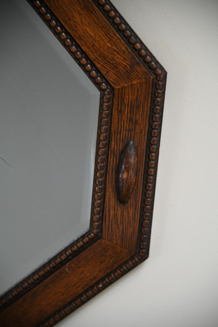 Octagonal Oak Mirror