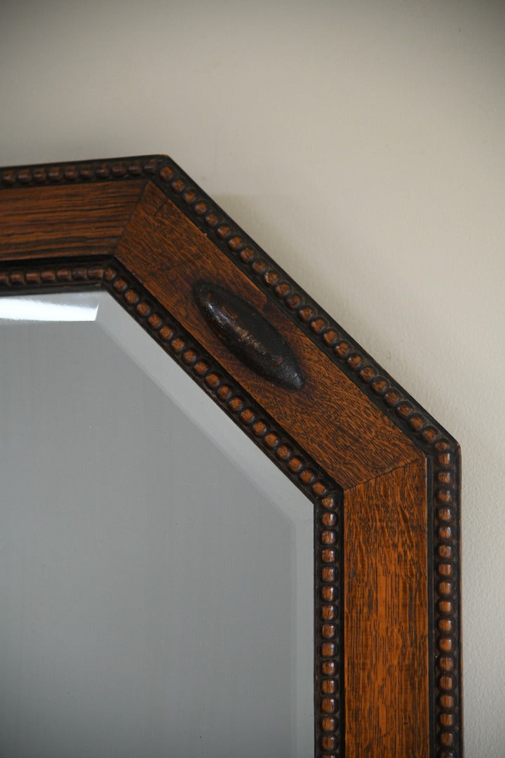 Octagonal Oak Mirror