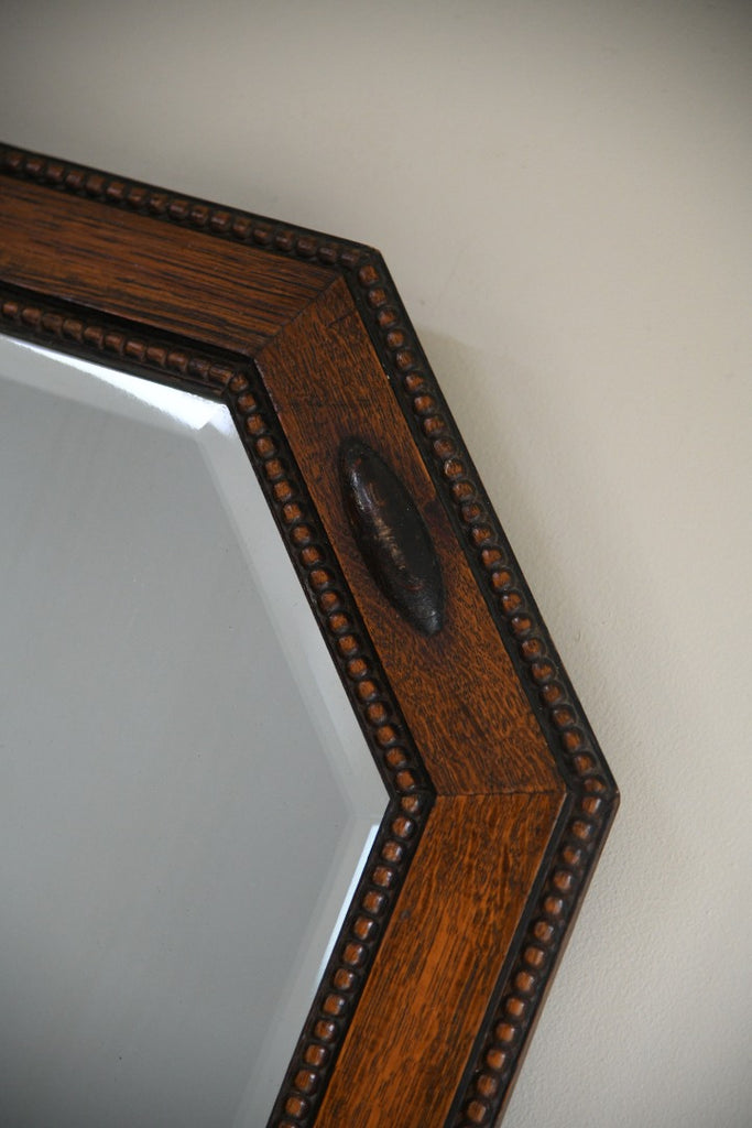 Octagonal Oak Mirror