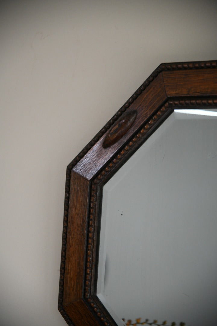 Octagonal Oak Mirror