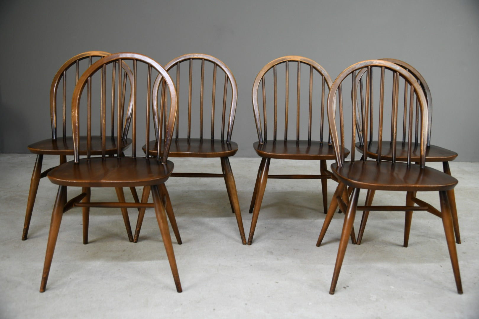 6 Vintage Ercol Windsor Dining Chairs